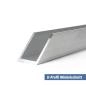 Mobile Preview: U-Profil aus Aluminium 40x40x40x2 mm Winkelschnitt