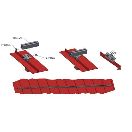 Preview: Dachfalzklemme für PV Montageprofil Aufbau