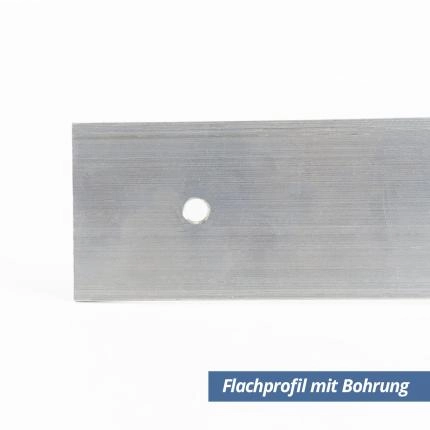 Preview: Flach-Profil aus Aluminium 15x3 mm Bohrung