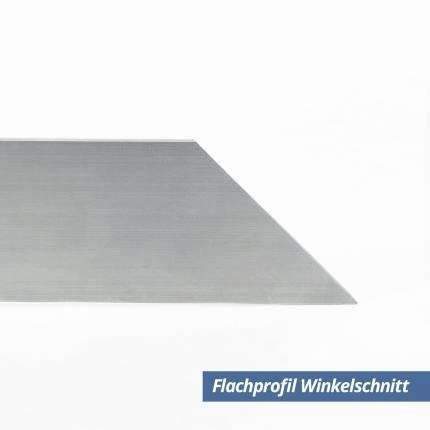 Preview: Flachprofil Aluminum 60x2 mm Winkelschnitt