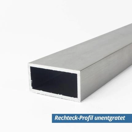 Preview: Aluminium Rechteckprofil 80x30x2 mm unentgratet