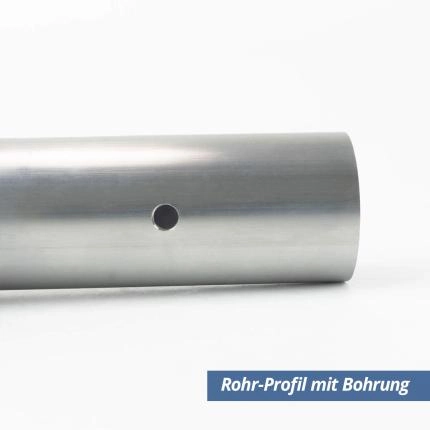 Preview: Rohr Profil aus Aluminium 6x1mm Bohrung