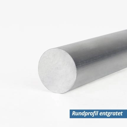 Preview: Aluminium Stange 40mm Durchmesser entgratet