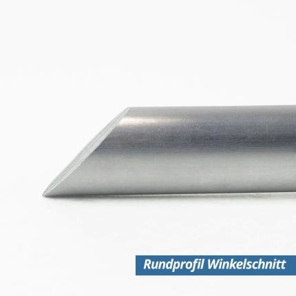 Preview: Rundprofil aus Aluminium 10mm Durchmesser Winkelschnitt