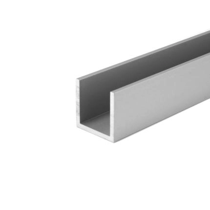 Preview: U-Profil aus Aluminium 20x20x20x2 mm Eloxiert