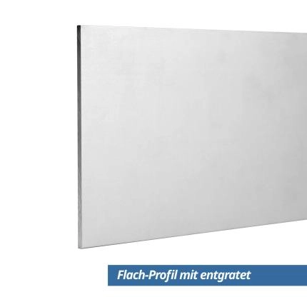 Preview: Flach Profil 80x2 mm Eloxiert entgratet