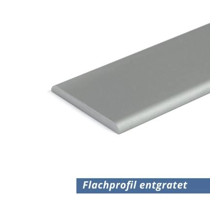 Preview: Flach Profil Eloxiert 30x1.5 mm abgerundet entgratet