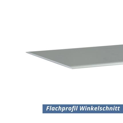 Preview: Flach Profil Eloxiert 40x2 mm abgerundet Winkelschnitt