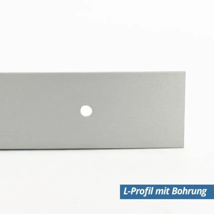 Preview: Alu L Profil Winkelleiste 40x40x2 mm Eloxiert Bohrung