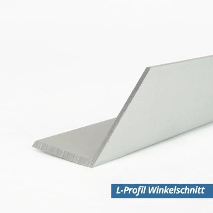 Preview: Alu L Profil Winkelleiste 20x20x1-5 mm Eloxiert Winkelschnitt