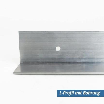 Preview: Alu L Profil Winkel Schiene 20x10x2 mm Bohrung