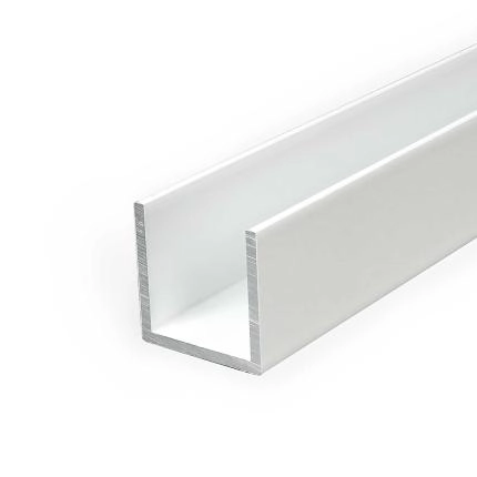 Preview: Aluminium U Profil 20x20x20x1-5 mm Weiß