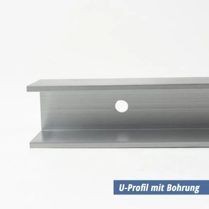 Preview: U-Profil aus Aluminium 20x20x20x3 mm Bohrung