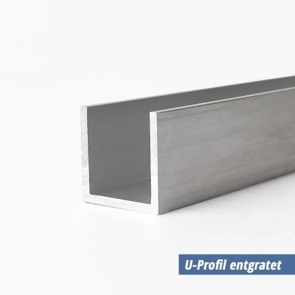 Preview: U-Profil aus Aluminium 30x20x30x2 mm entgratet