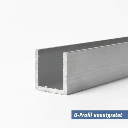 Preview: U-Profil aus Aluminium 25x25x25x3 mm unentgratet