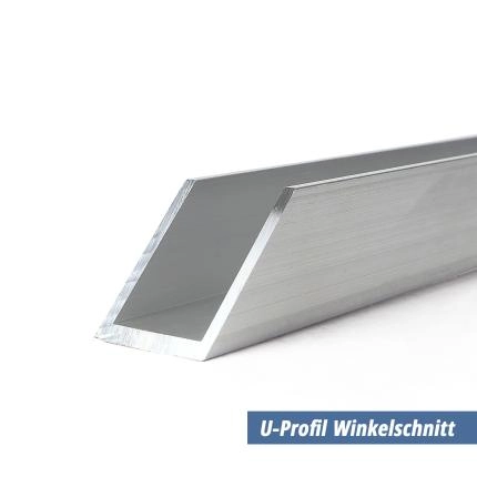 Preview: U-Profil aus Aluminium 40x40x40x2 mm Winkelschnitt