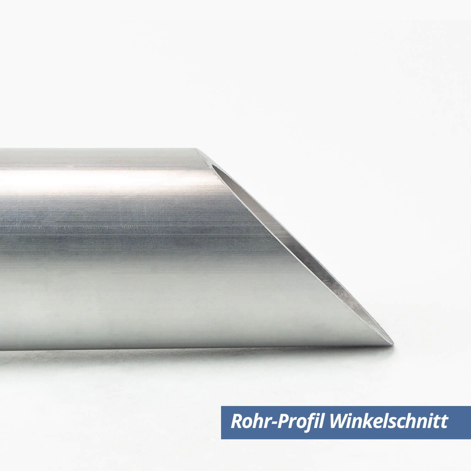 Rohr Profil aus Aluminium 54x2mm Winkelschnitt