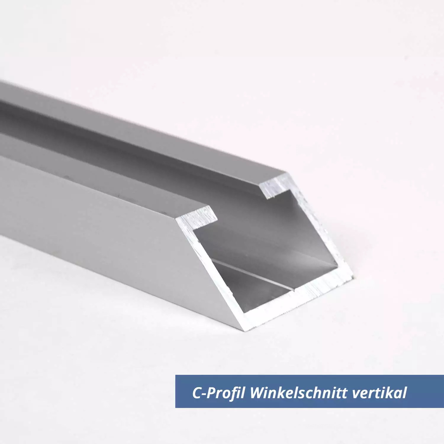 C-Profil aus Aluminium 11x17x4,5 mm in 2mm Stärke