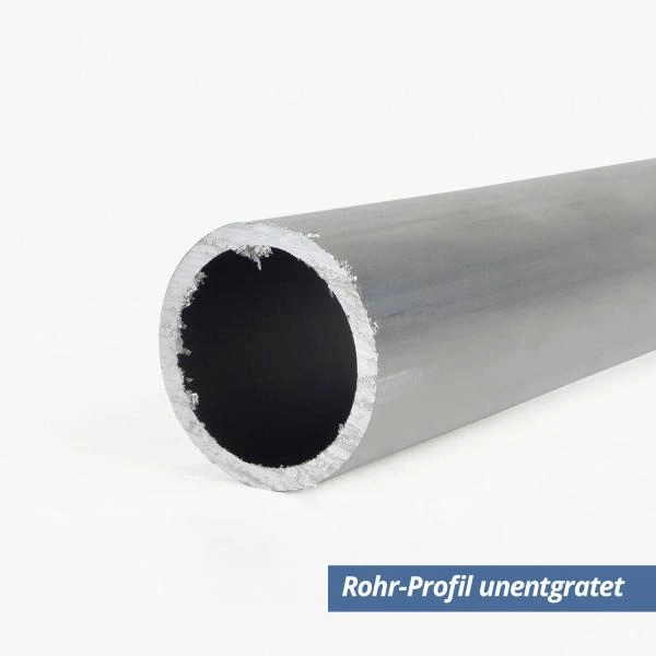 Rohr Profil aus Aluminium 54x2mm unentgratet