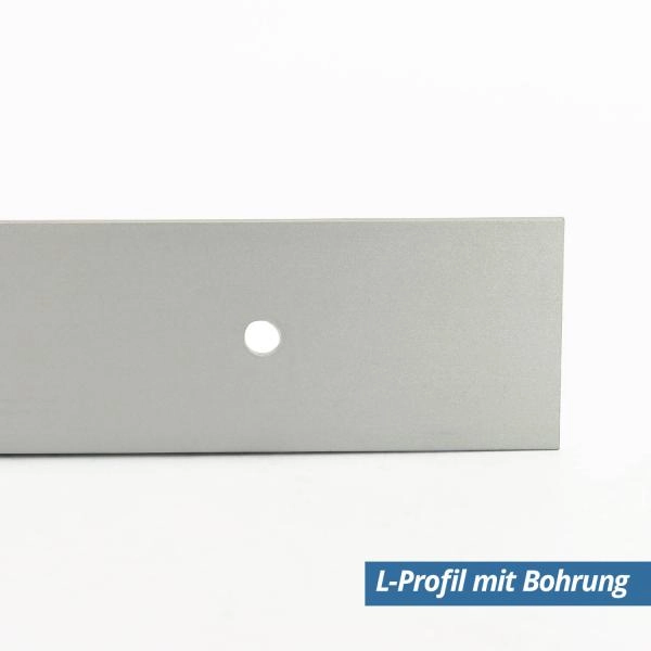 Alu L Profil Winkelleiste 20x20x1-5 mm Eloxiert Bohrung