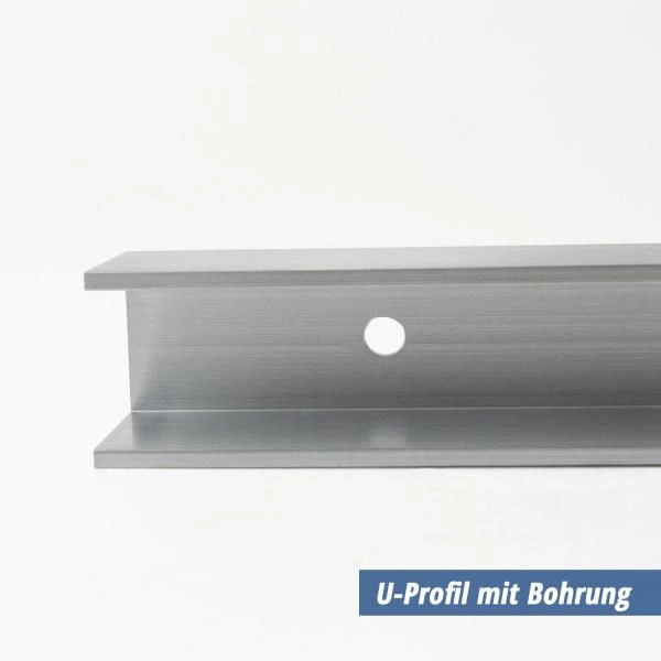aluminium u profil 15x15x2 mm Bohrung